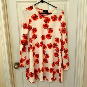 Rose pattern dress